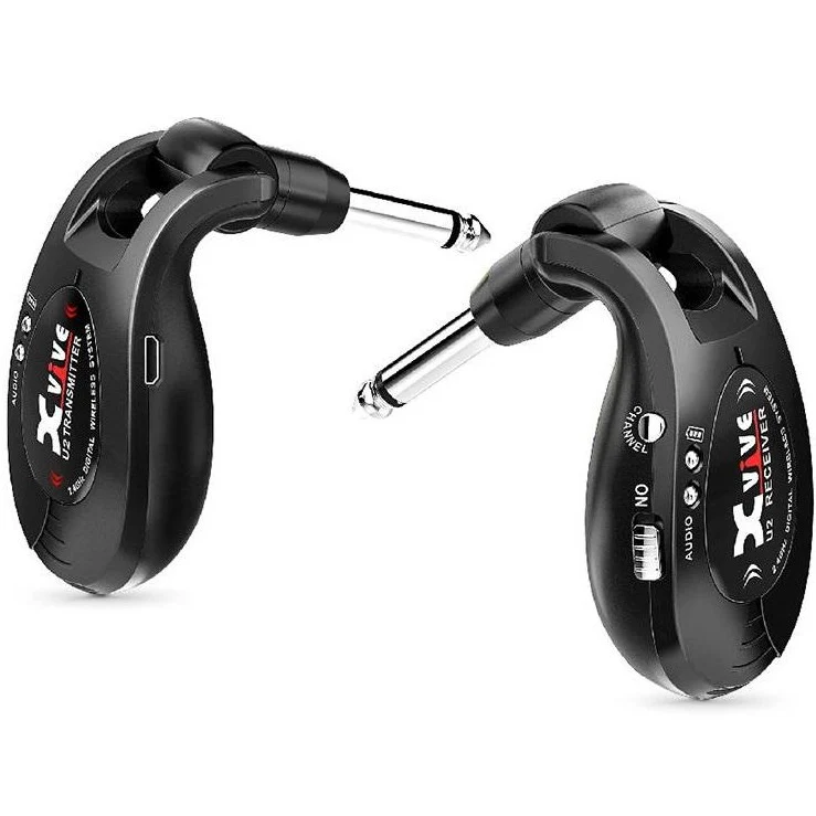Xvive U2-BLACK Digital Guitar Wireless System, Black