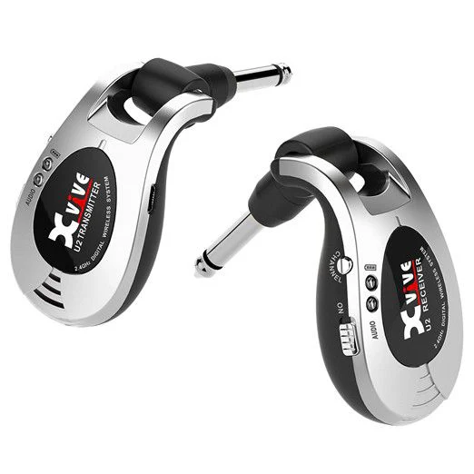 Xvive U2-SILVER Digital Guitar Wireless System, Silver
