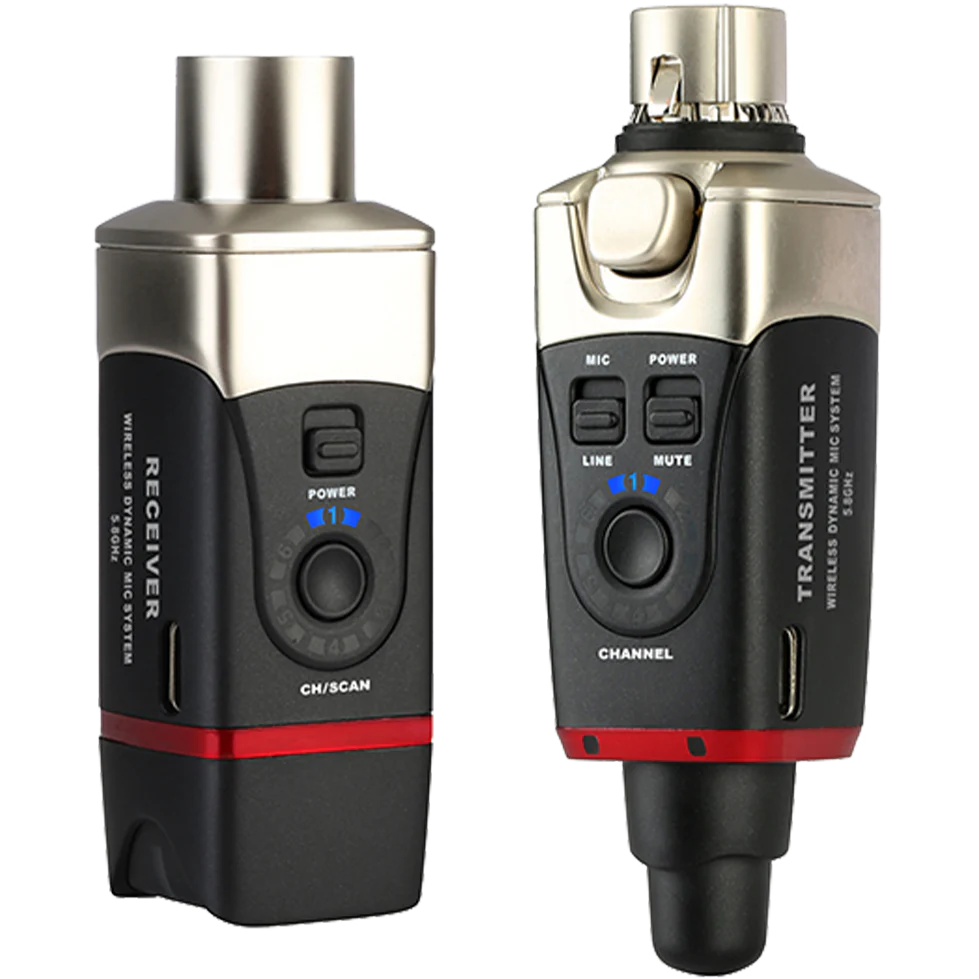 Xvive U35 Microphone Wireless System - 5.8 GHz 24bit/48KHz, USB Rechargeable, 100' Range