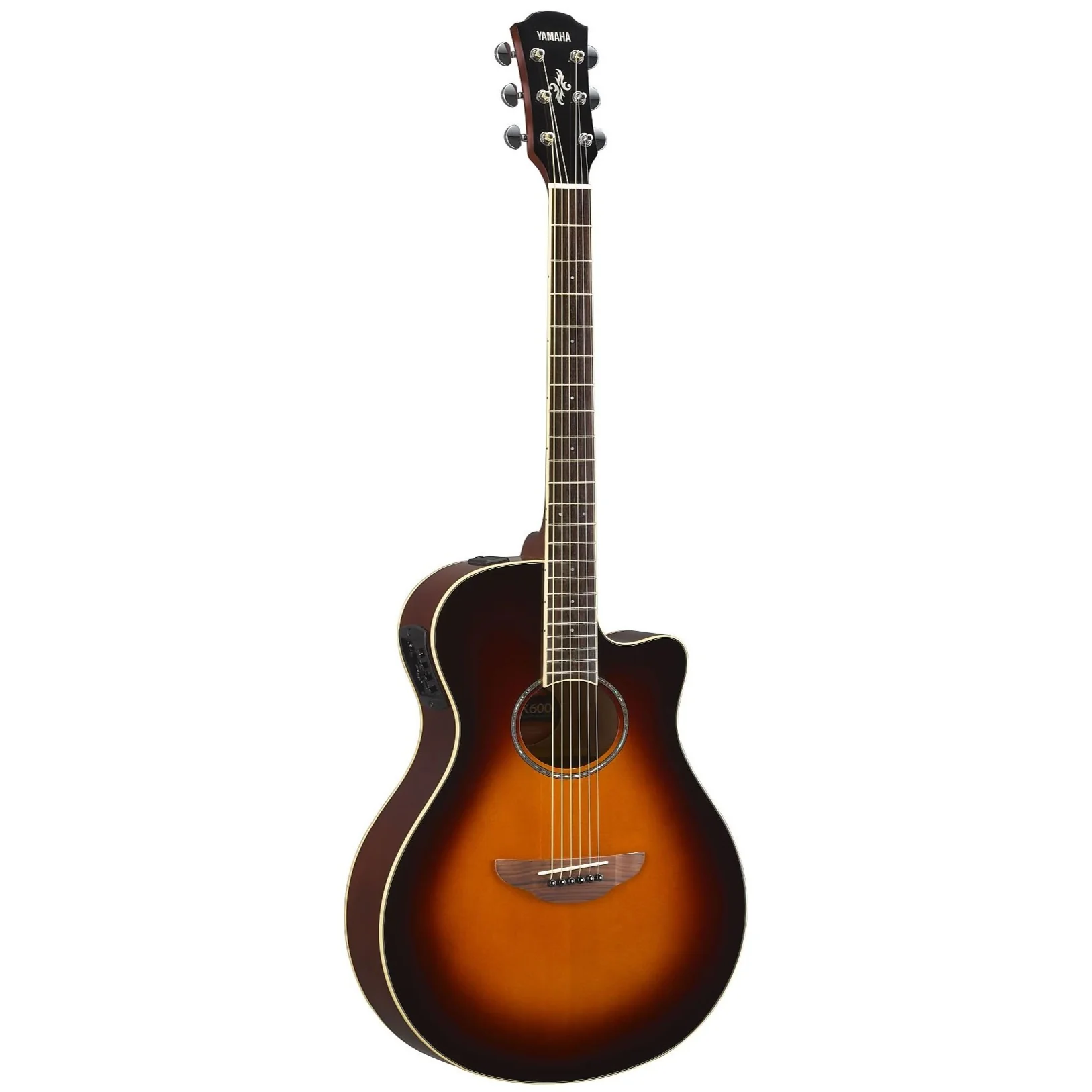 Yamaha APX600-OVS Thinline Acoustic-Electric Guitar, Old Violin Burst