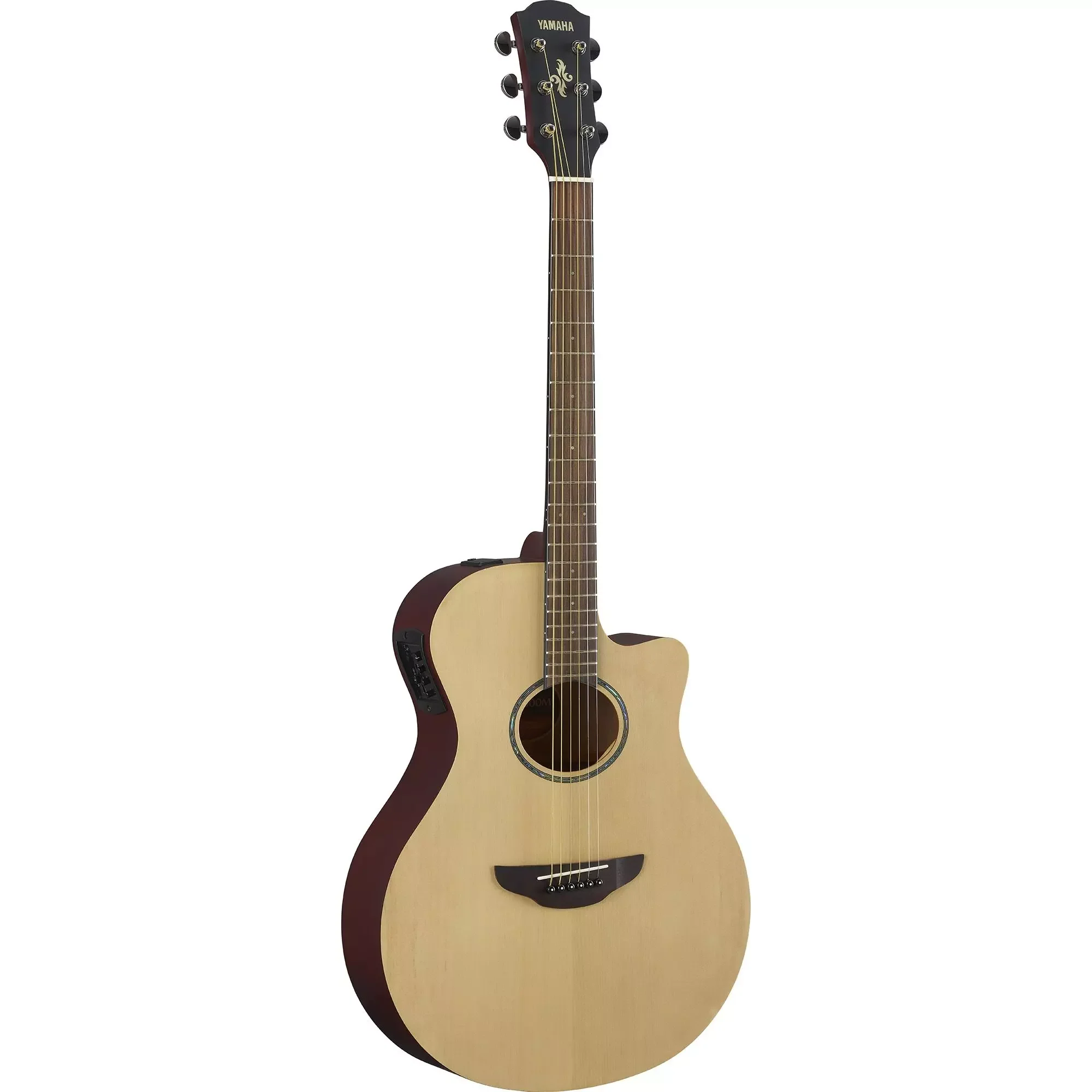 Yamaha APX600M-NS Thinline Acoustic Guitar w/ Electronics, Cutaway, Natural Satin