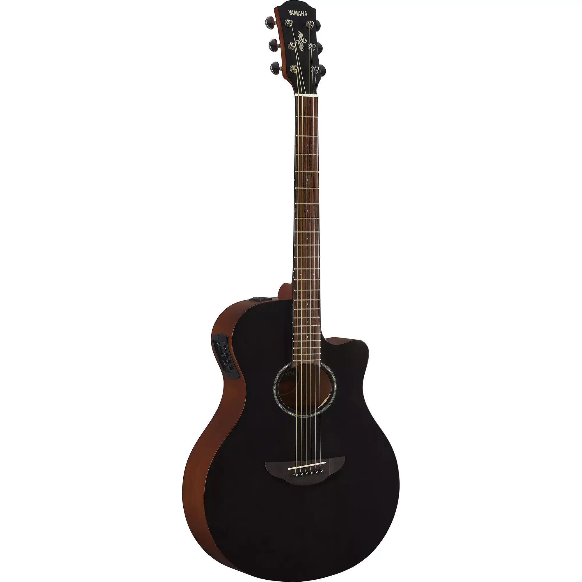 Yamaha APX600M-SMB Thinline Acoustic Guitar w/ Electronics, Cutaway, Smoky Black
