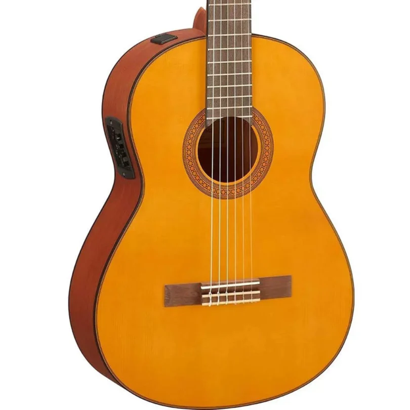 Yamaha CGX122MS-NT Classical Acoustic Guitar w/ Electronics, Solid Spruce Top, Satin - Image 2