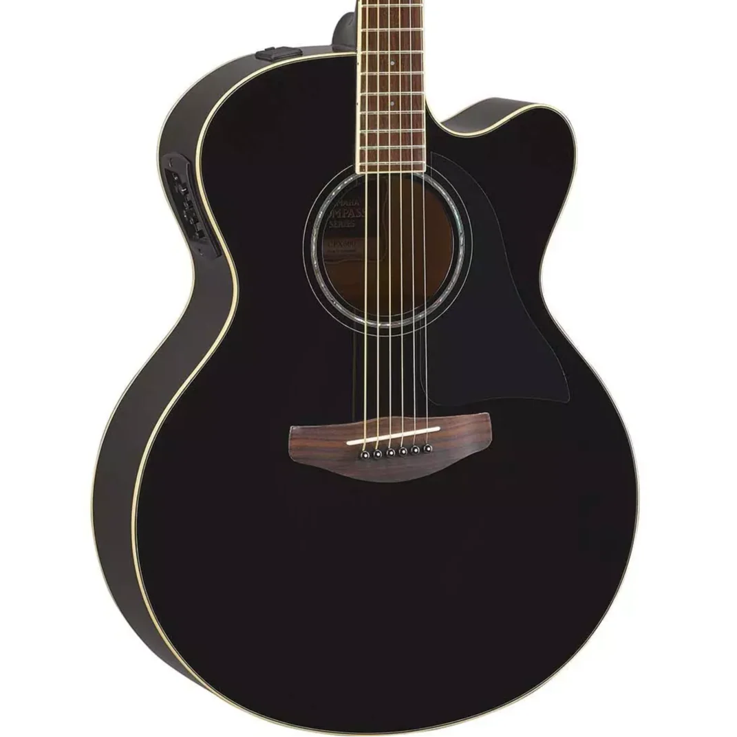 Yamaha CPX600-BL Full Body 25" Scale Acoustic Electric Guitar, Black - Image 2