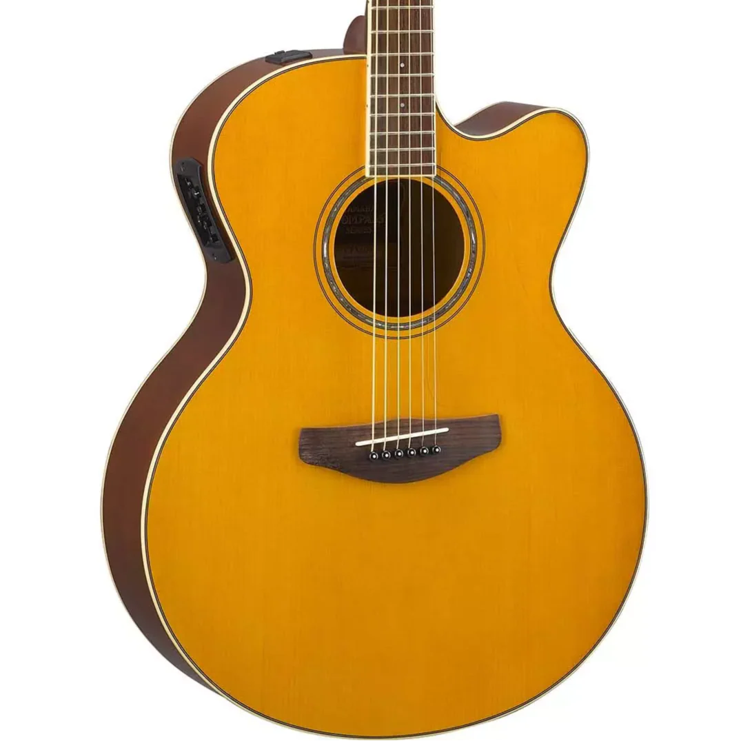 Yamaha CPX600-VT Full Body 25" Scale Acoustic Electric Guitar, Vintage Tint - Image 2