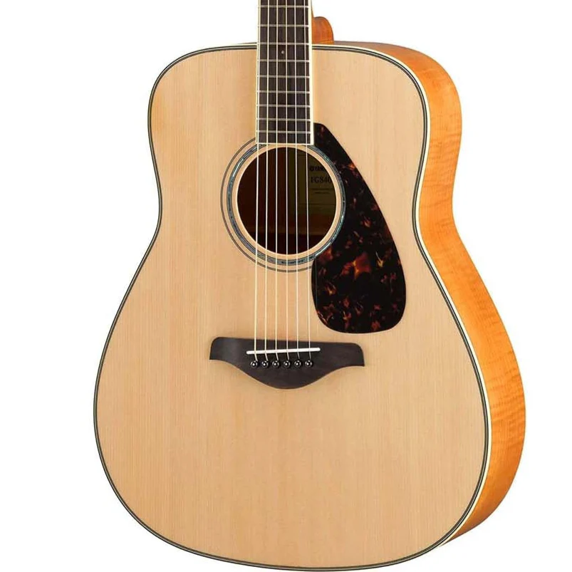 Yamaha FG840 Folk Nat, Solid Spruce Top, Flame Maple B/S, RW - Image 2