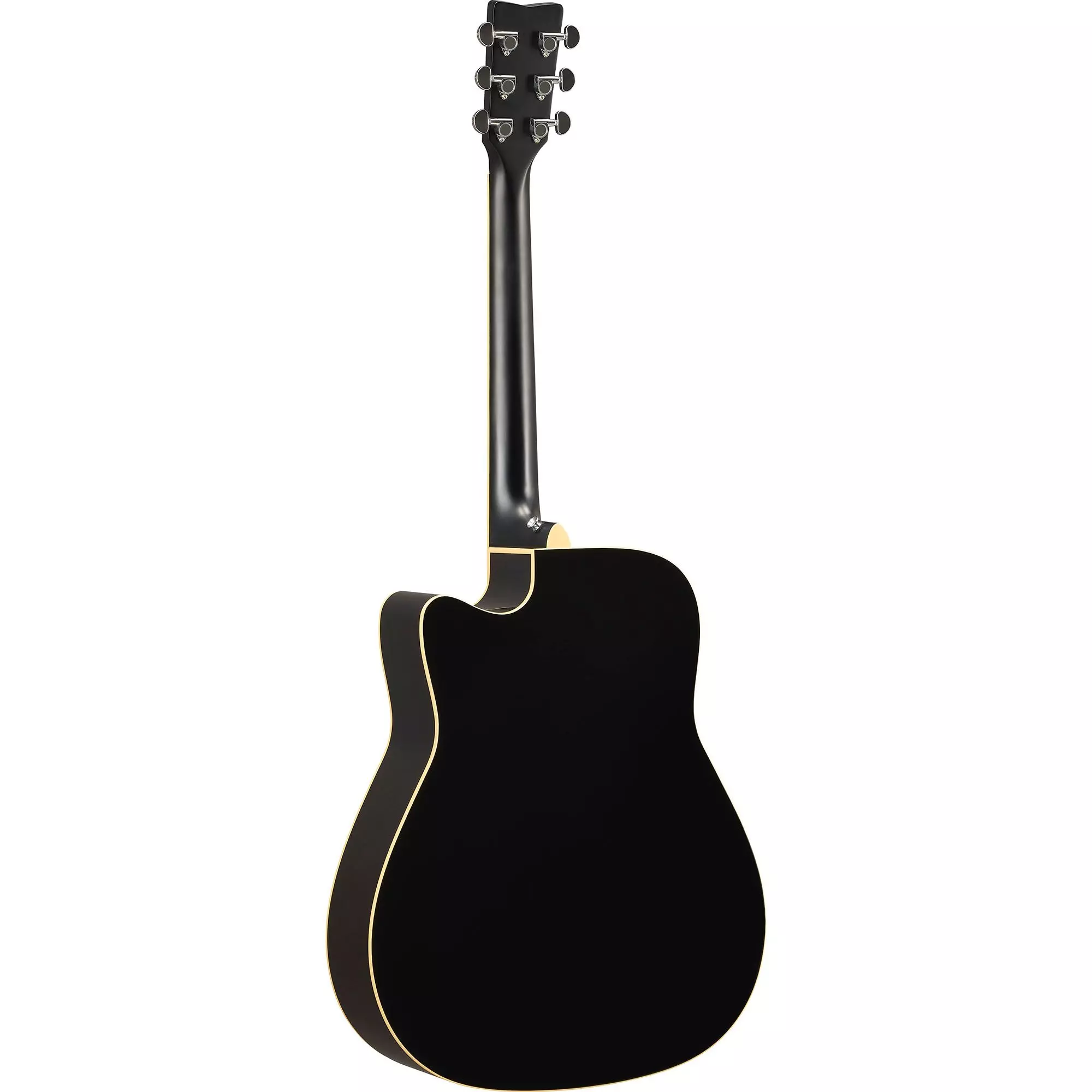 Yamaha FGC-TA-BL Folk Guitar, Trans-Acoustic w/Cutaway and Electronics, Black - Image 3