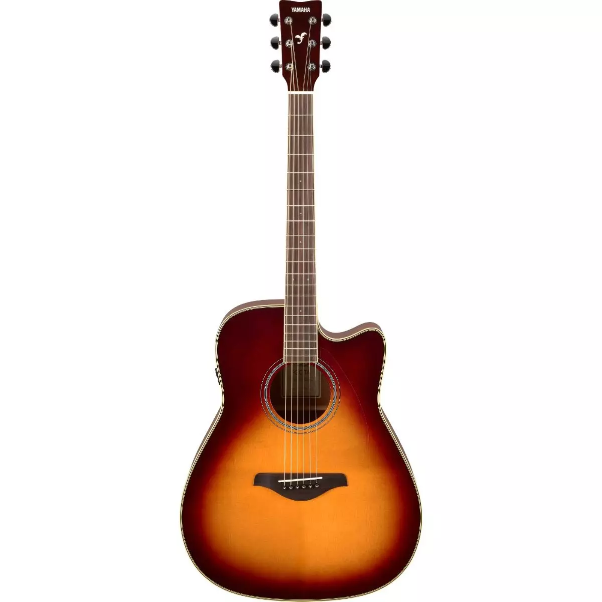 Yamaha FGC-TA-BS Folk Guitar, Trans-Acoustic w/Cutaway and Electronics, Brown Sunburst