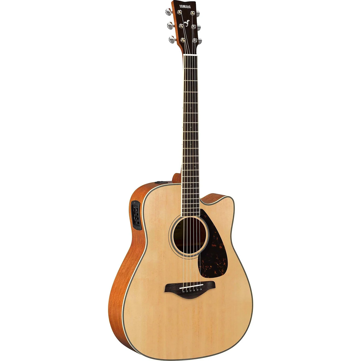 Yamaha FGX820C Dreadnought Acoustic Guitar w/ Electronics, Cutaway, Solid Spruce Top, Natural