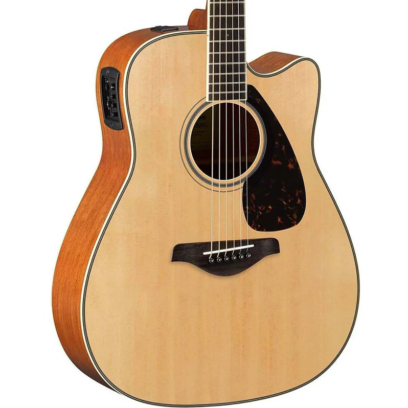 Yamaha FGX820C Dreadnought Acoustic Guitar w/ Electronics, Cutaway, Solid Spruce Top, Natural - Image 2