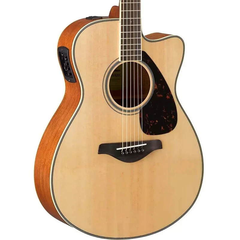 Yamaha FSX820C Small Body Acoustic Guitar w/ Electronics, Cutaway, Solid Spruce Top, Mahogany b/s - Image 2
