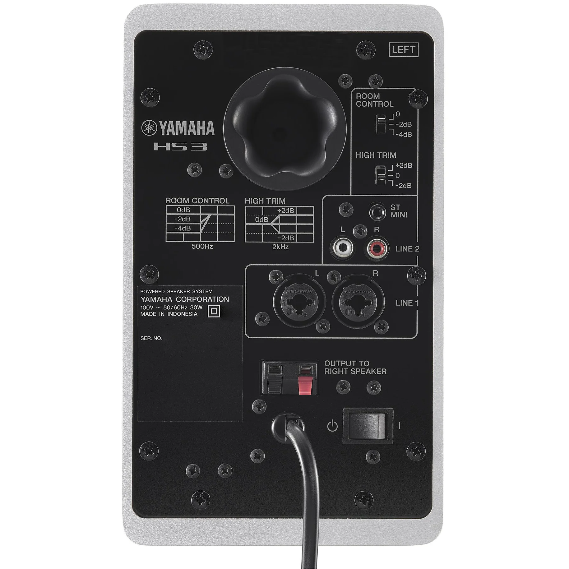 Yamaha HS3W 3.5" Powered Studio Monitors, Pair, White - Image 3