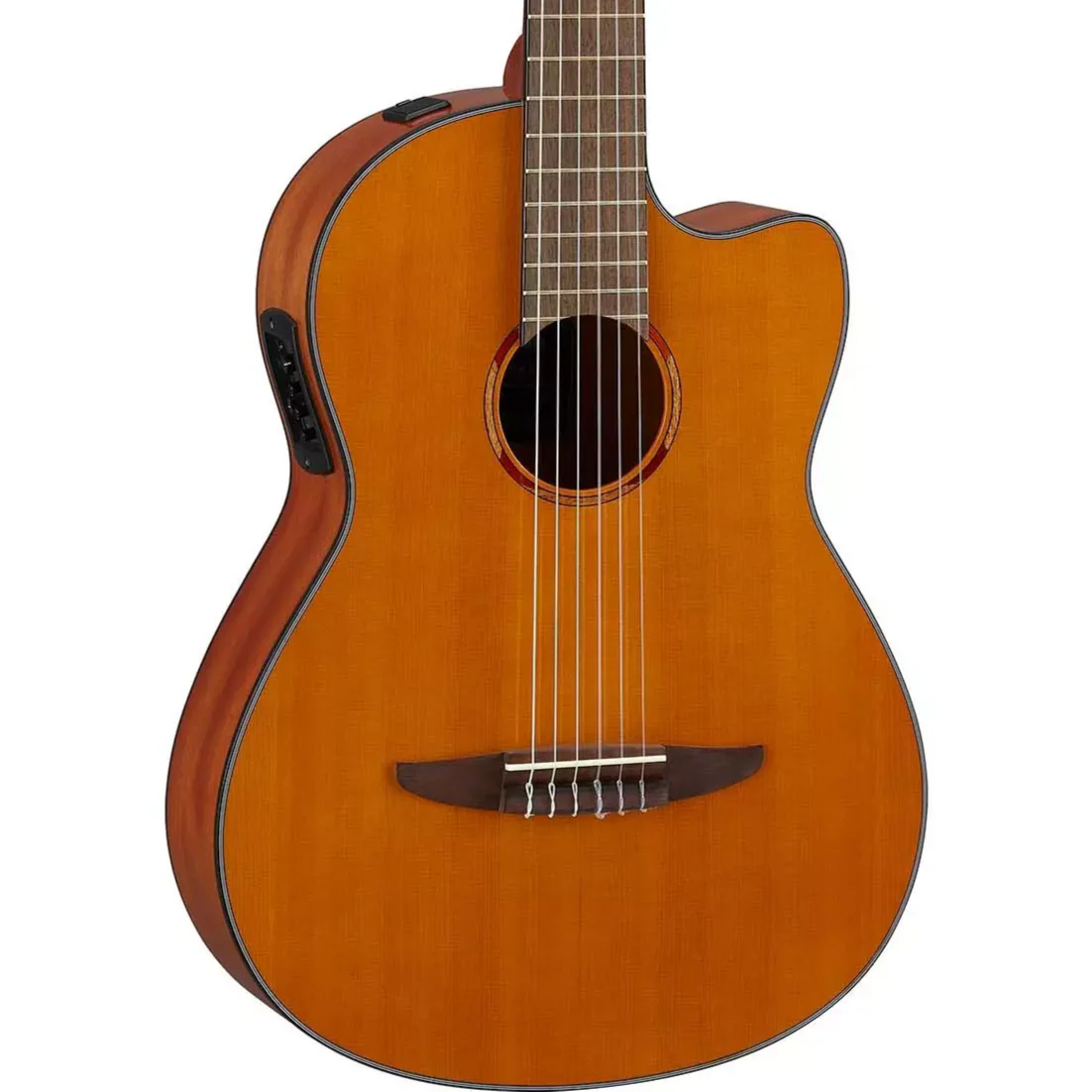 Yamaha NCX1C-NT Classical Acoustic Guitar w/ Electronics, Cutaway, Solid Cedar Top, Gloss - Image 2