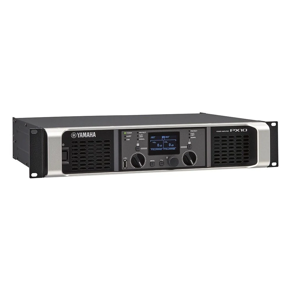 Yamaha PX10 Dual-channel Power Amp, 1200 watts x 2 @ 4Ohms, Class-D, Built in DSP, 2RU - Image 2