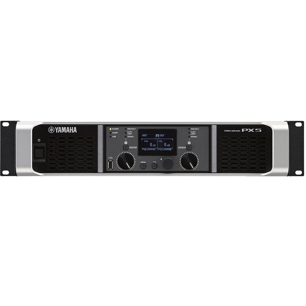 Yamaha PX5 Dual-channel Power Amp, 800 watts x 2 @ 4 Ohm, Class-D, Built in DSP, 2RU