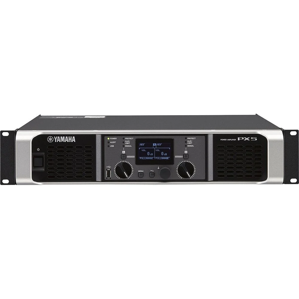 Yamaha PX5 Dual-channel Power Amp, 800 watts x 2 @ 4 Ohm, Class-D, Built in DSP, 2RU - Image 2