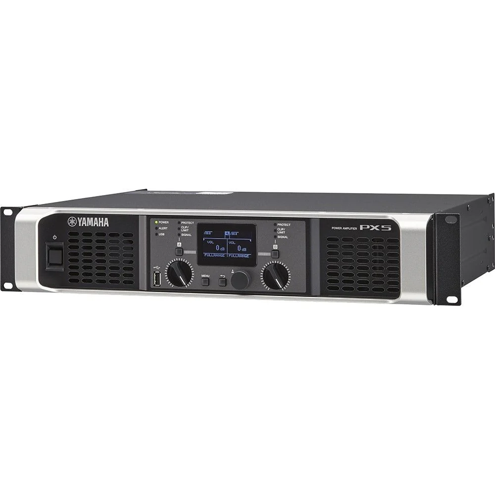 Yamaha PX5 Dual-channel Power Amp, 800 watts x 2 @ 4 Ohm, Class-D, Built in DSP, 2RU - Image 4
