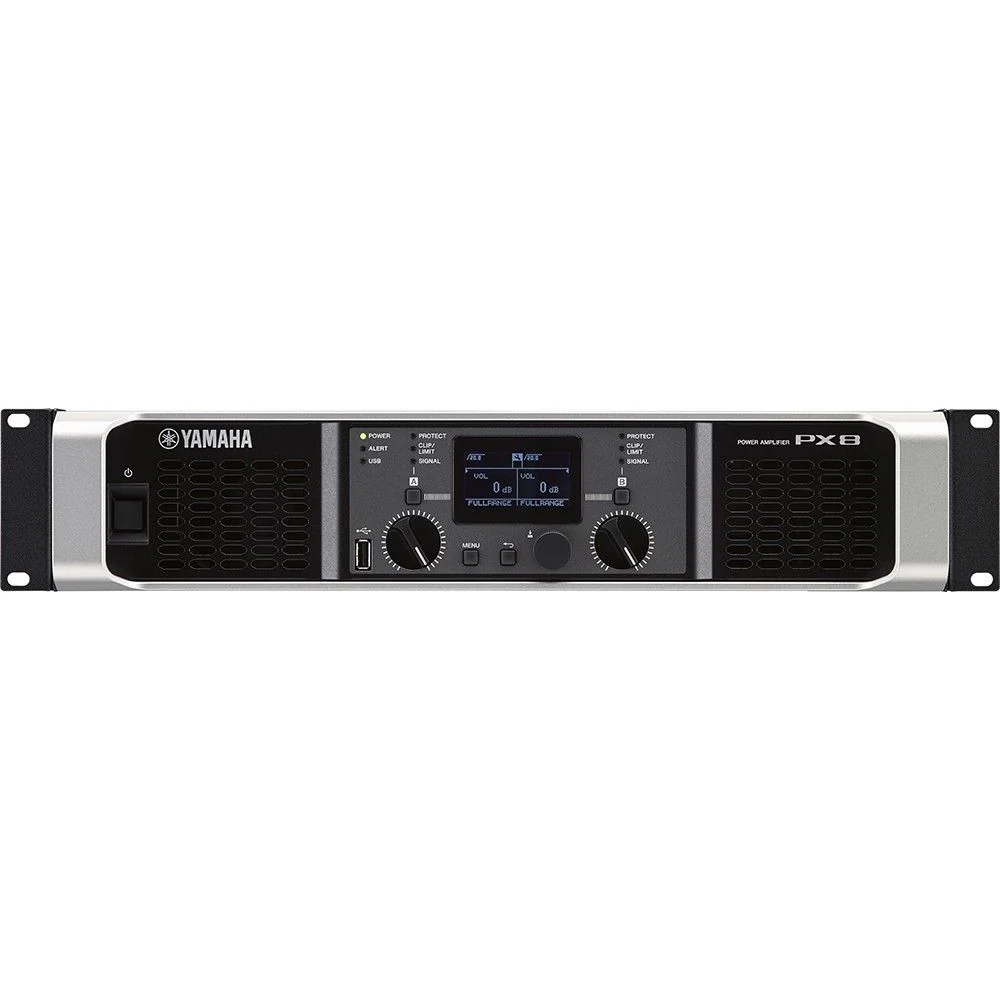 Yamaha PX8 Dual-channel Power Amp 1050 watts x 2 @ 4 Ohm, Class-D, Built in DSP, 2RU - Image 2