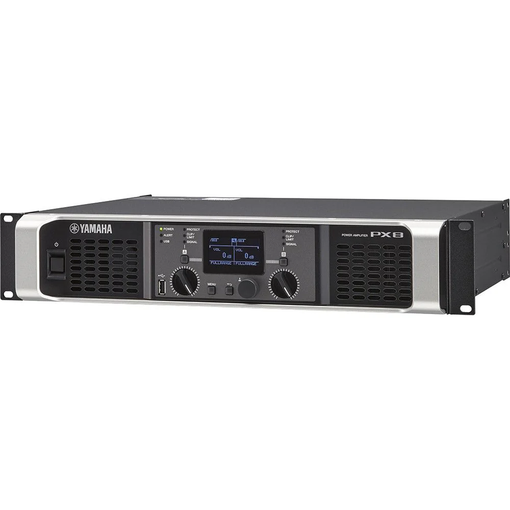 Yamaha PX8 Dual-channel Power Amp 1050 watts x 2 @ 4 Ohm, Class-D, Built in DSP, 2RU - Image 4