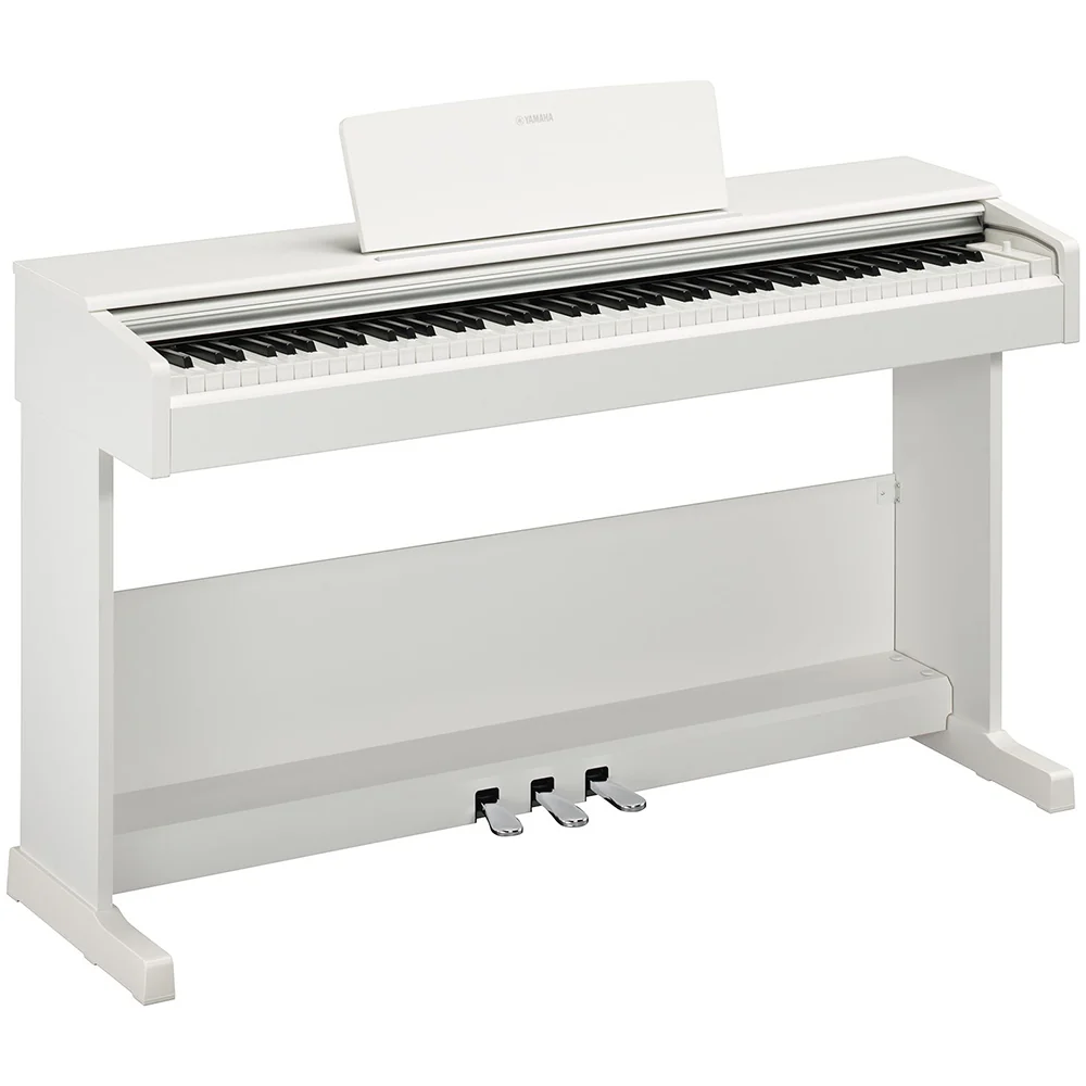 Yamaha YDP105WH 88 Key Digital Piano w/ Stand, Pedal Unit, and Bench, White - Image 2
