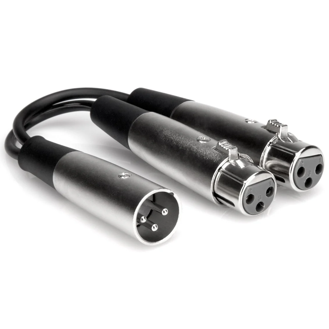 Hosa YXF-119 Y Cable Dual XLR3F to XLR3M 6 in (Loc:3A)