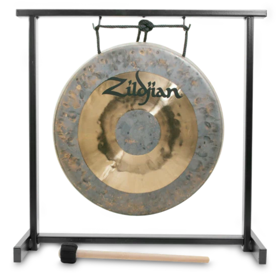 Zildjian P0565 12" Traditional Gong and Table Top Stand Set