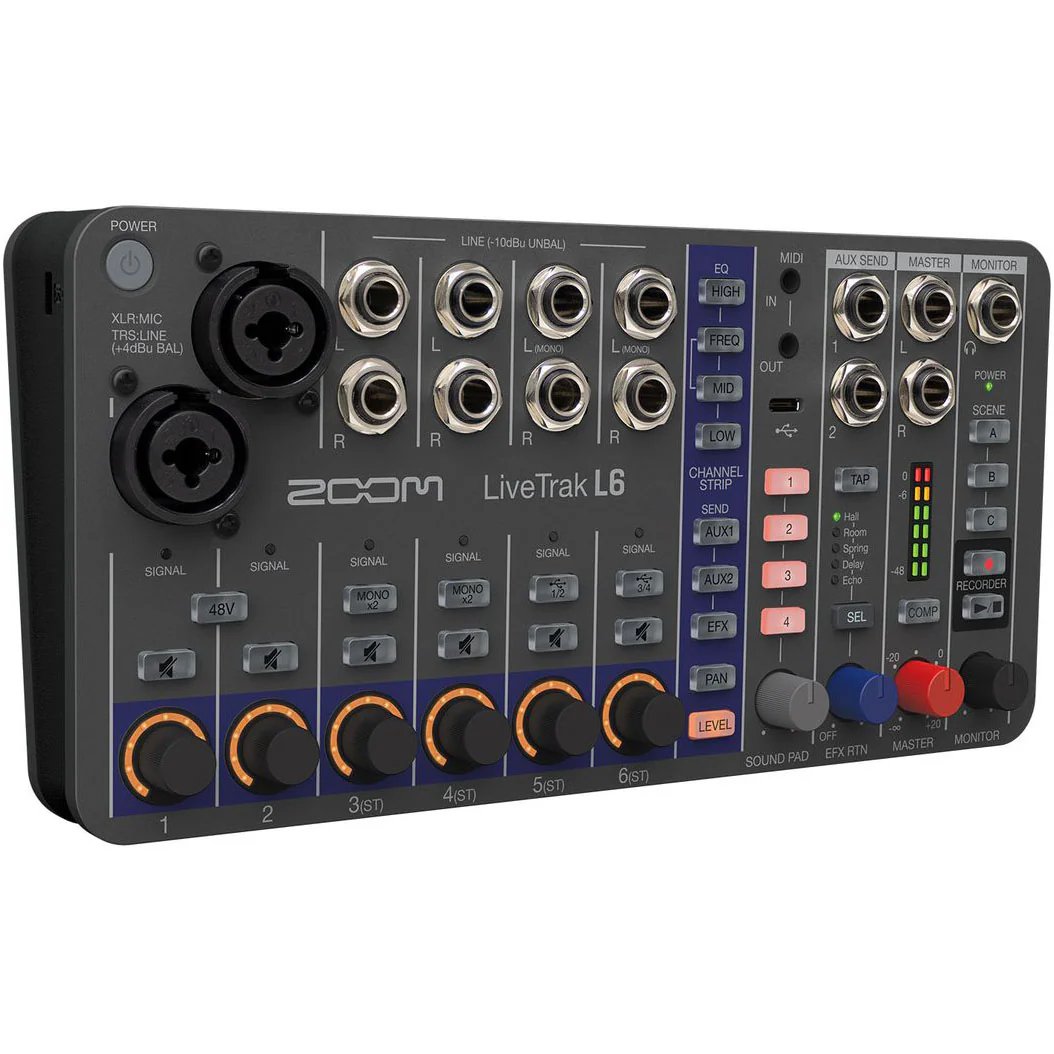 Zoom LIVETRAK-L6 LiveTrak L-6 Multi-Track Recording Mixer - Image 2
