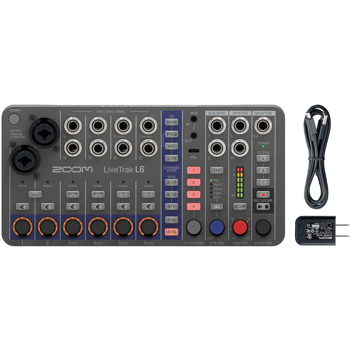 Zoom LIVETRAK-L6 LiveTrak L-6 Multi-Track Recording Mixer - Image 3