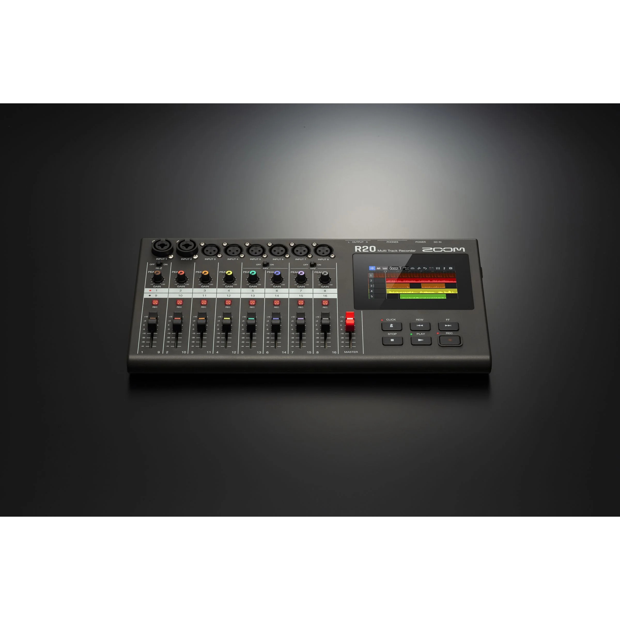 Zoom R20 16-Track, 8-Channel Recorder and Audio Interface w/ Touchscreen - Image 7
